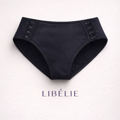 Culotte de bain menstruelle Libelie — vue de face, ouverture latérale